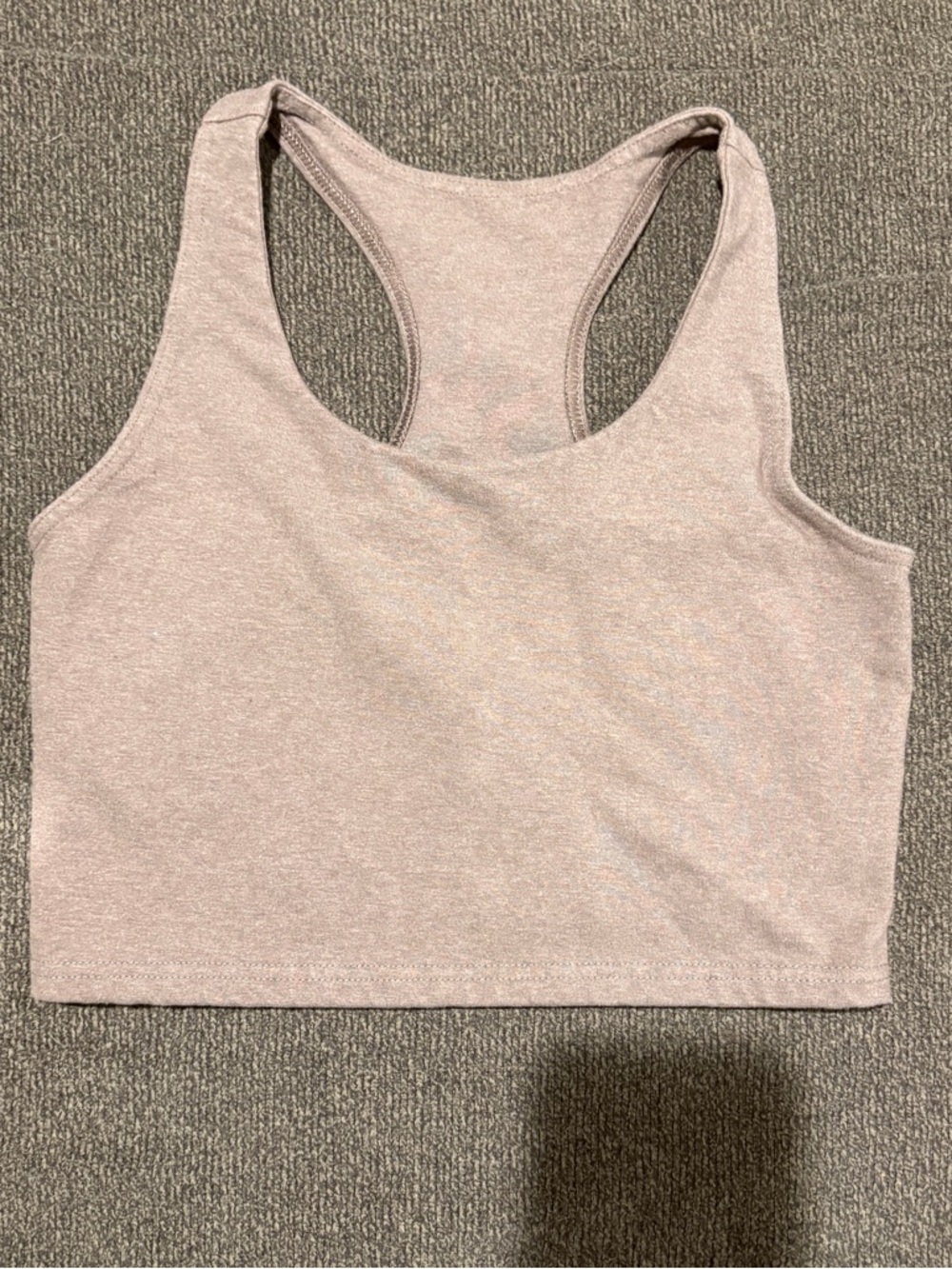 Pact Mauve/Taupe Knit Tank Top crop